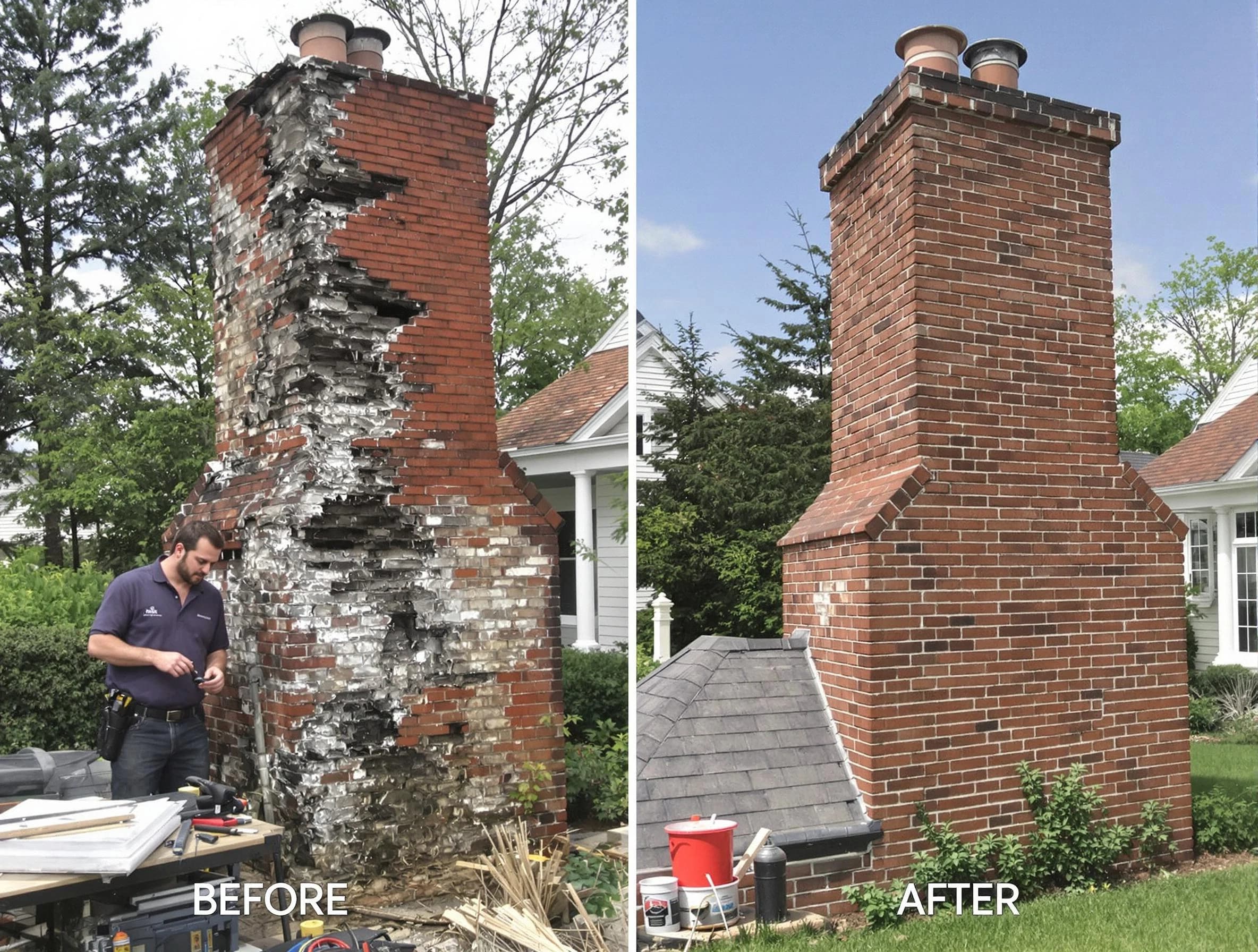 Heron Bay Chimney Sweep performing a full chimney restoration in Heron Bay, GA