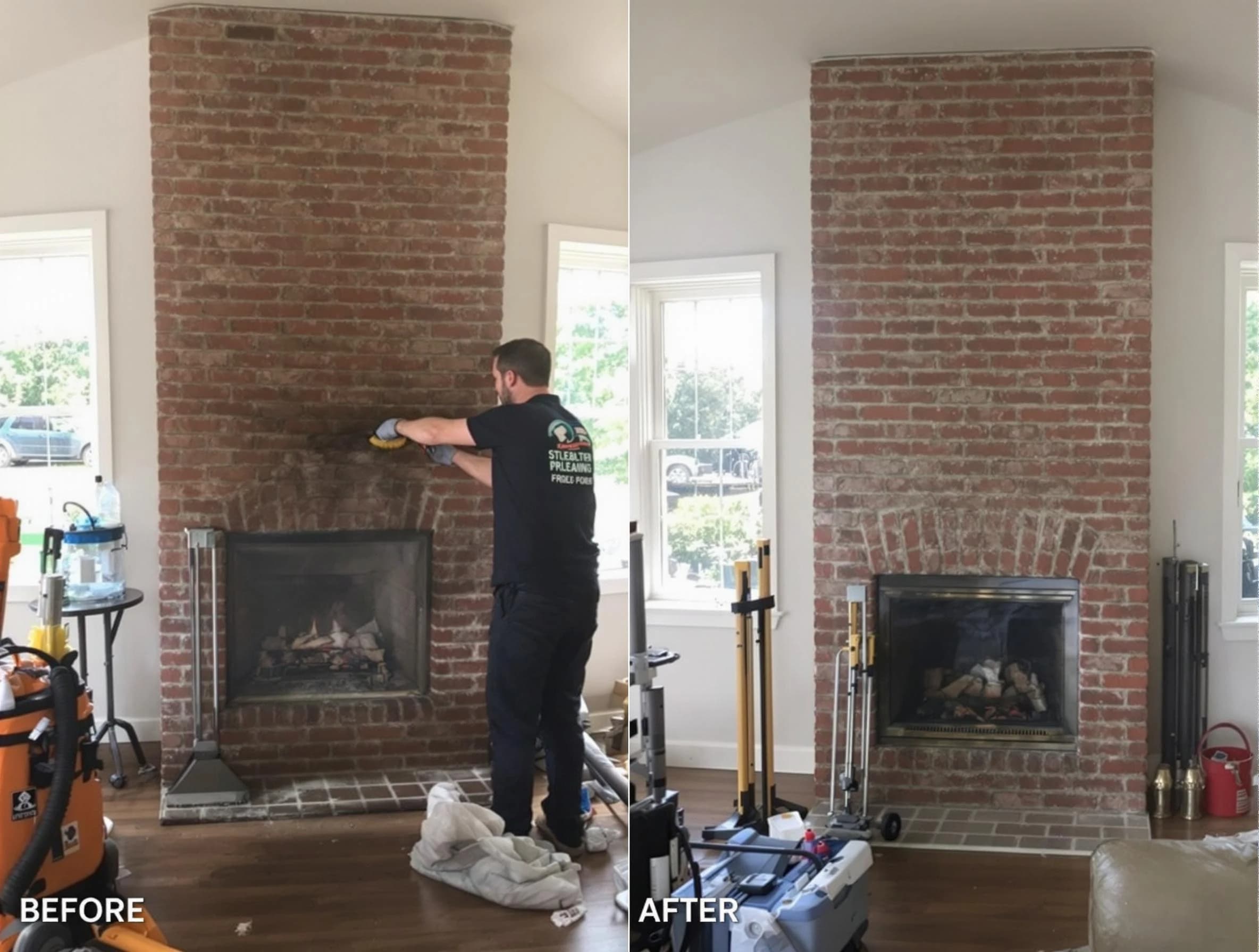 Finished chimney sweeping service by Heron Bay Chimney Sweep in Heron Bay, GA