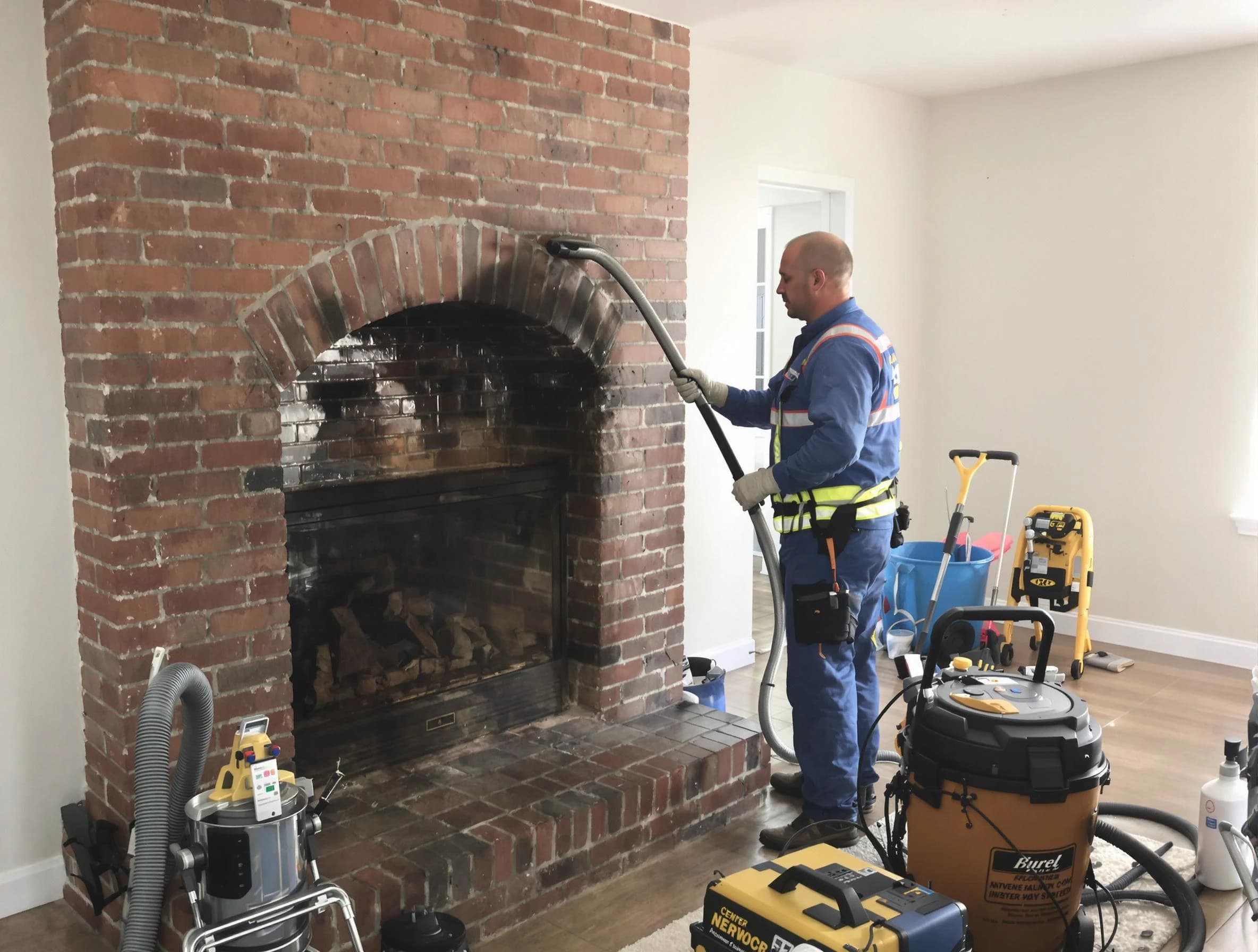 Heron Bay Chimney Sweep expert performing detailed chimney sweep in Heron Bay, GA