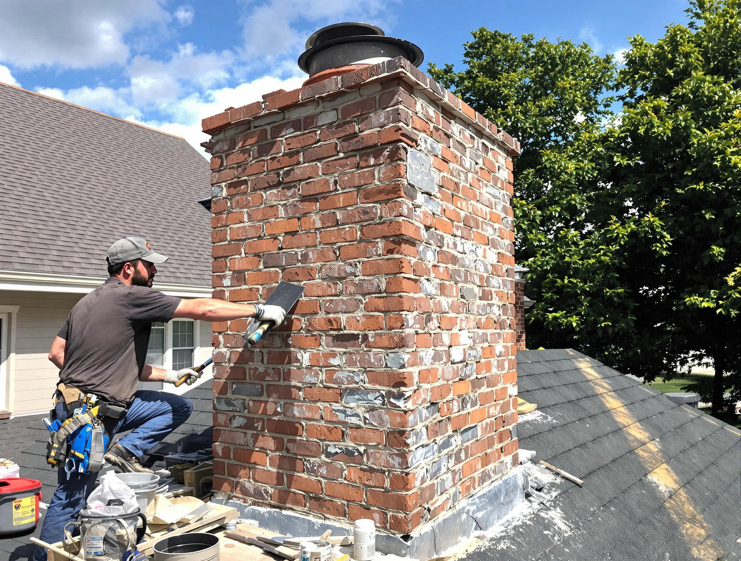 Completed chimney rebuild by Heron Bay Chimney Sweep in Heron Bay, GA