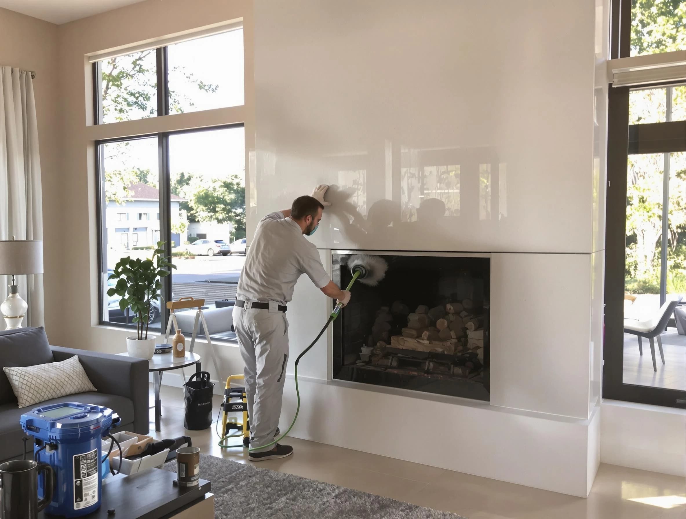 Heron Bay Chimney Sweep performing thorough soot removal in Heron Bay, GA