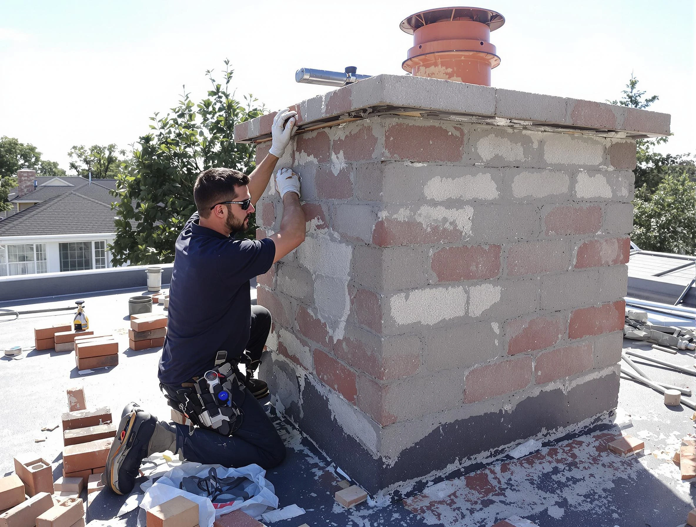Advanced chimney repair process by Heron Bay Chimney Sweep in Heron Bay, GA