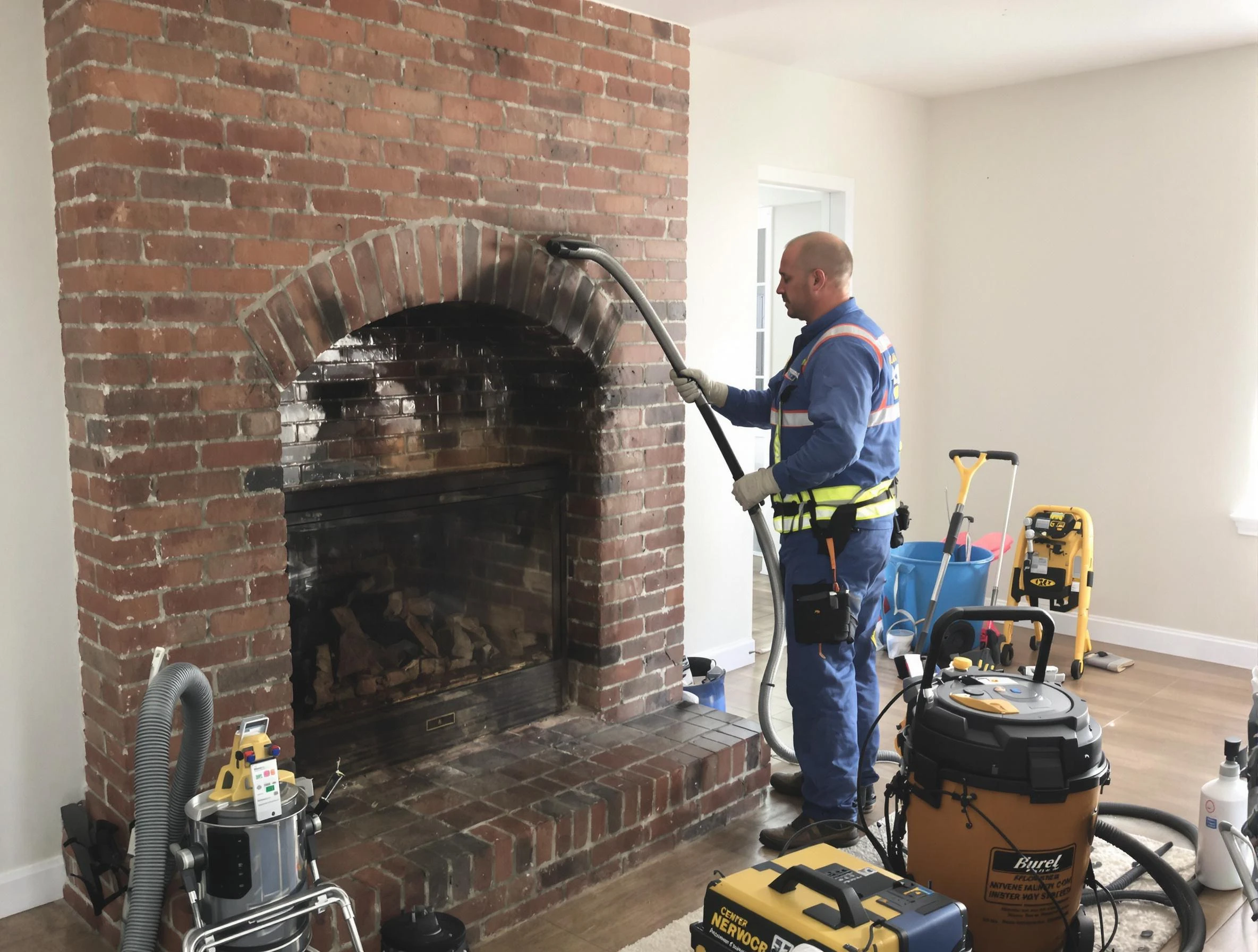 Heron Bay Chimney Sweep expert performing detailed chimney sweep in Heron Bay, GA