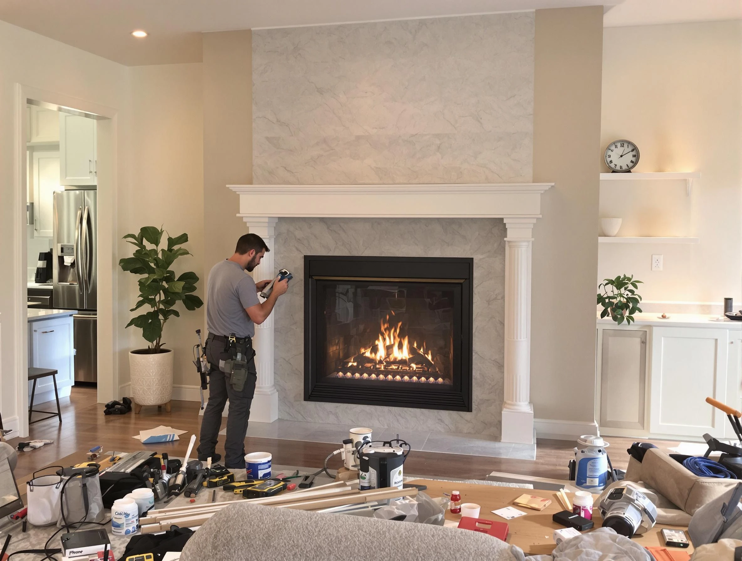 Newly installed fireplace by Heron Bay Chimney Sweep in Heron Bay, GA
